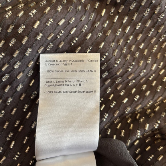 ESCADA Stunning Beaded Evening Formal Dress -100% Silk Beaded Dress – Size 40 - Picture 14 of 16